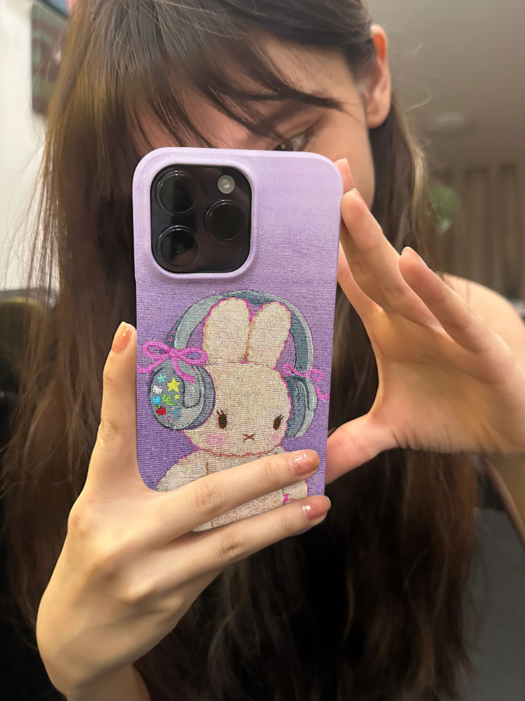 Casezly Fun Rabbit Doll iPhone Case iPhone 15 Pro/14 Pro Max/15/14/13/11 XR