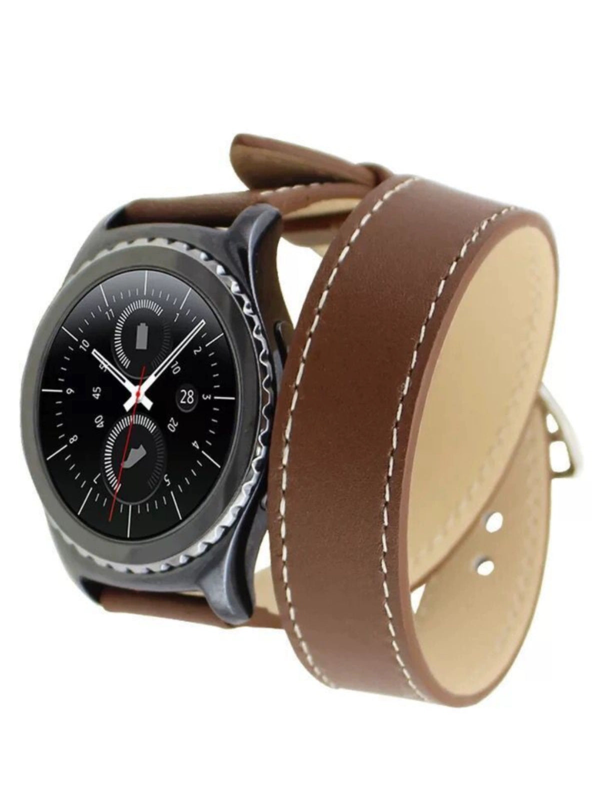 Casezly Genuine Leather Double Loop Strap for Samsung Galaxy Watch 6/5