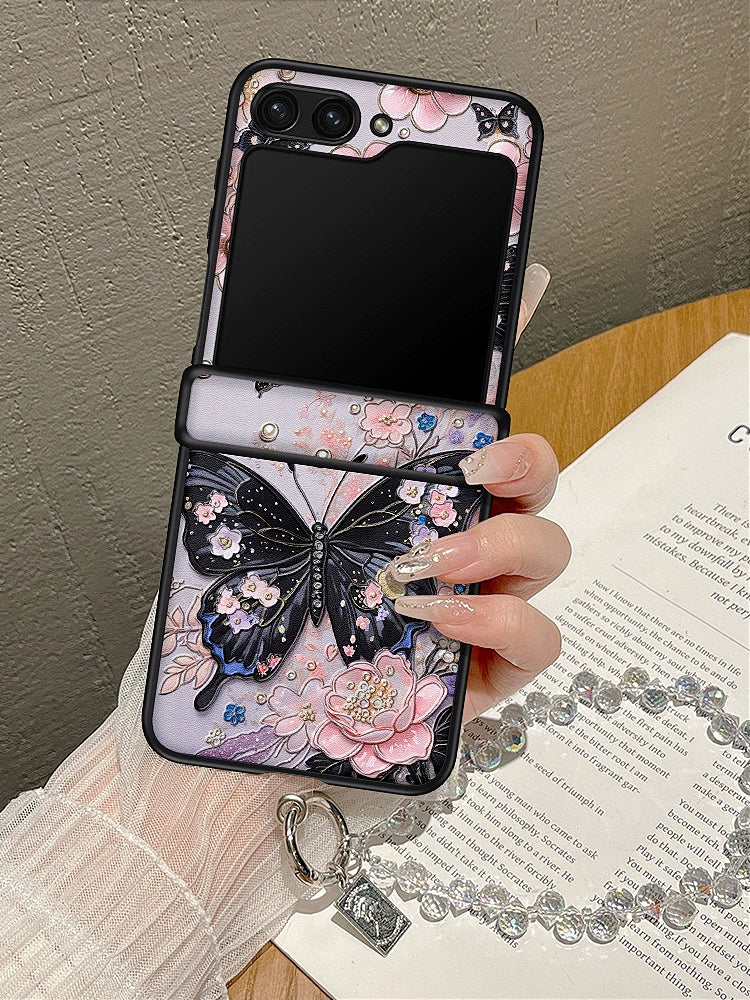 Casezly Embroidered Butterfly Case for Samsung Z Flip5