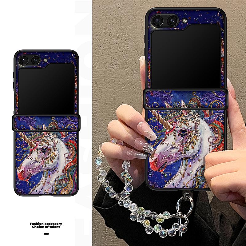 Casezly  Creative Unicorn Case for Samsung Z Flip 6/5/4, W24 Flip