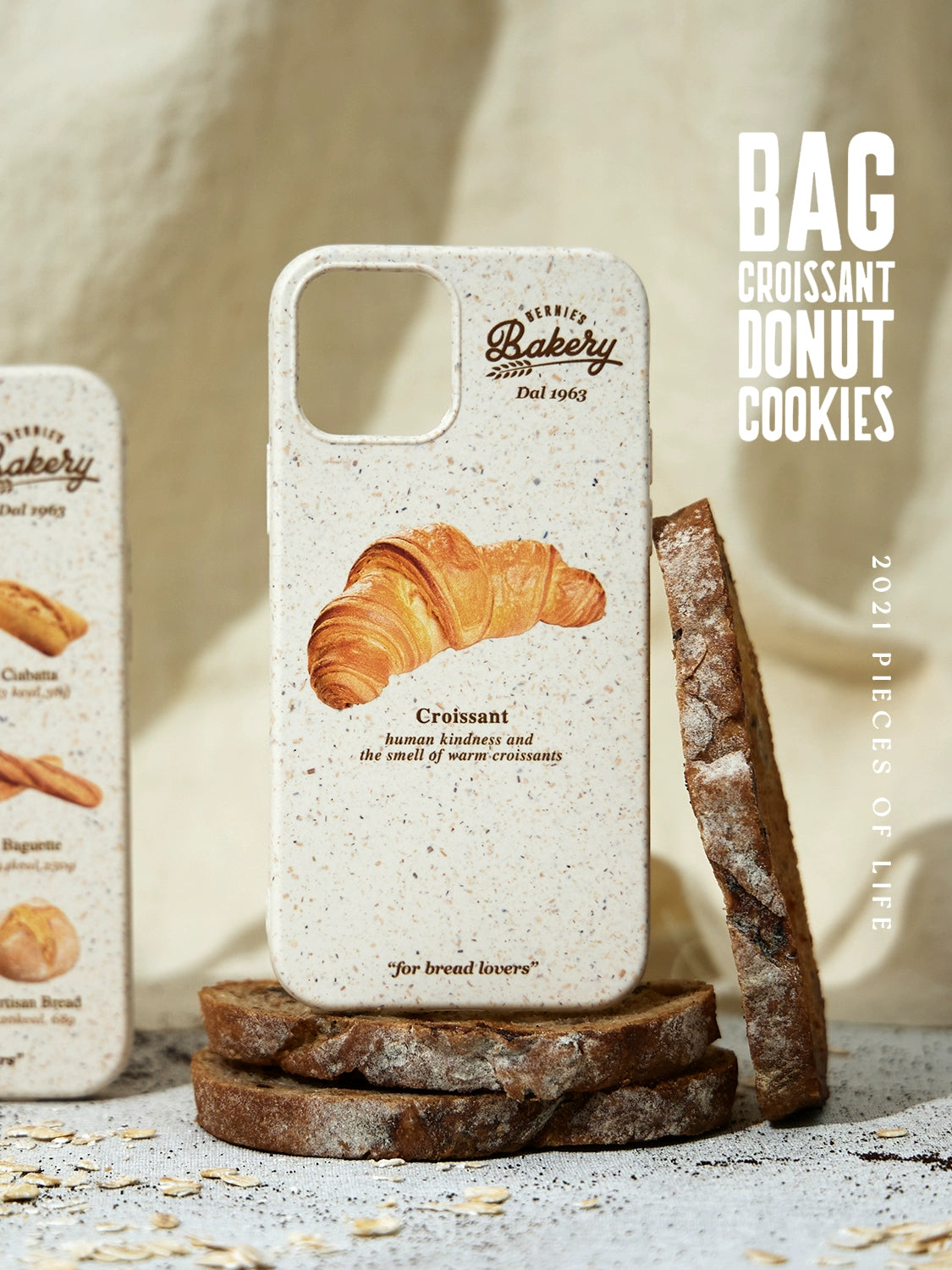 Casezly Biodegradable Croissant iPhone 13 Pro Max Case Apple 12 Retro Bread iPhone 15 Pro